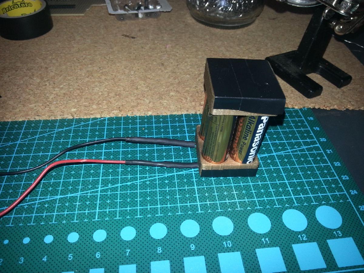 Suporte para bateria 4xAA Quadrado