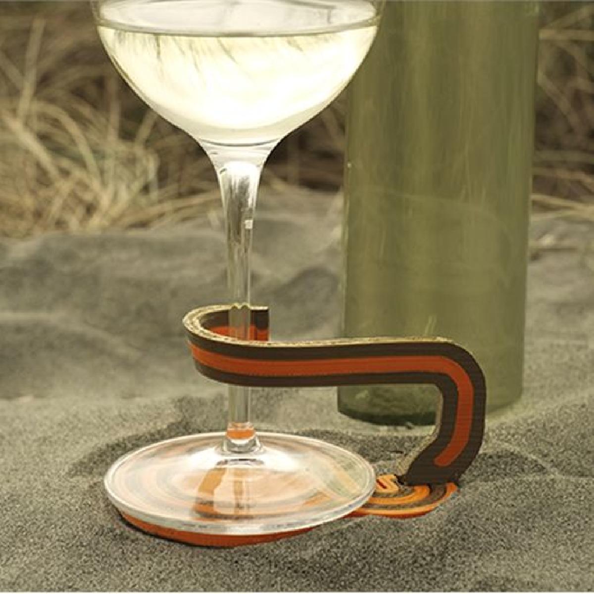 Suporte para Taca de Vinho e Vela Votiva