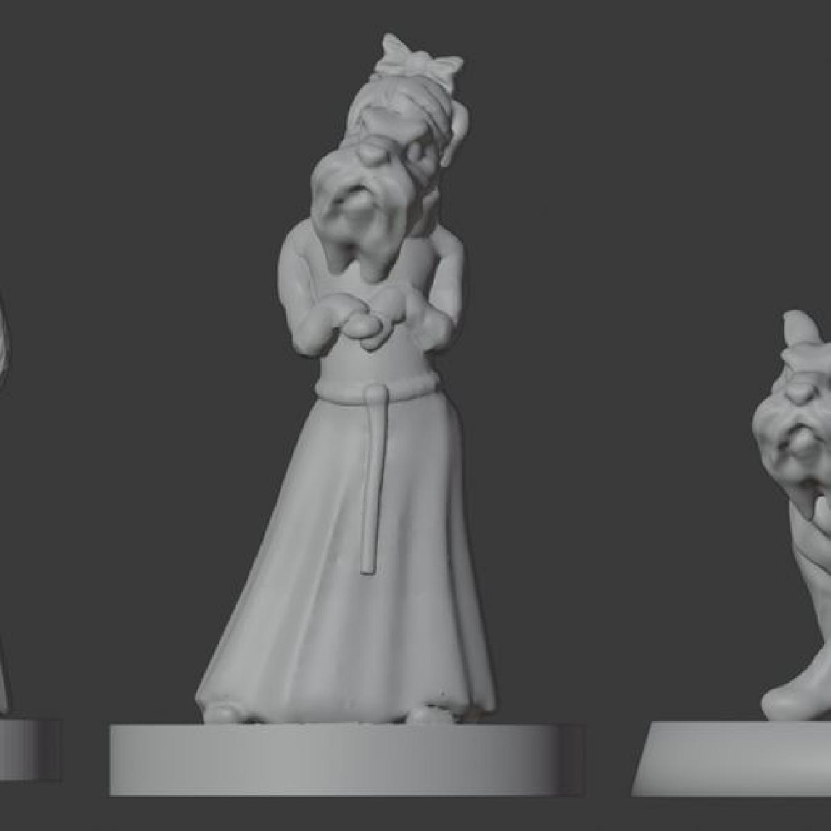 Mongrelfolk Menina Cachorro Gertruda 20mm (DND / TTRPG)