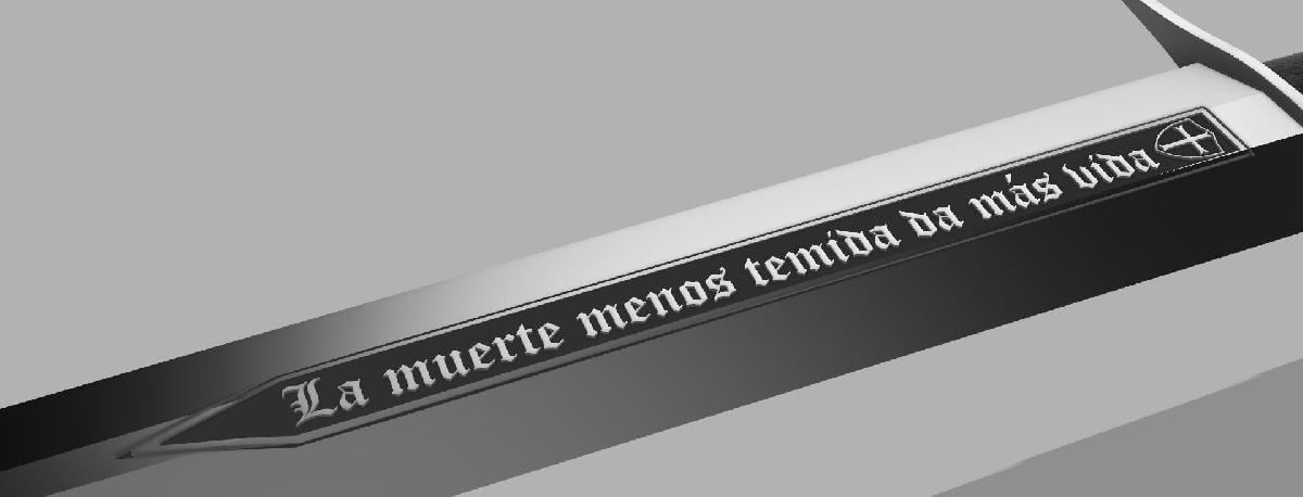 Espada Pedro Valdivia serie "Ines do Alma Minha"