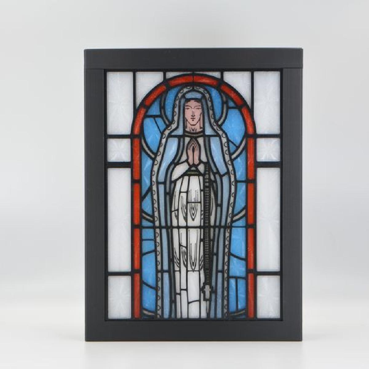 Caixa de Luz de Vitral da Virgem Maria