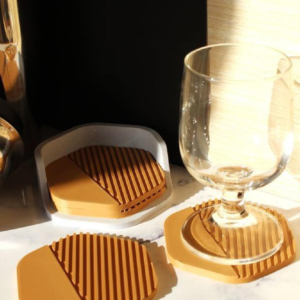 Conjunto de Porta Copos Esteticos com Suporte, Presente para Amantes de Cafe, Suporte para Caneca de Cafe, Acessorios para Coqueteis, Copos Organizados