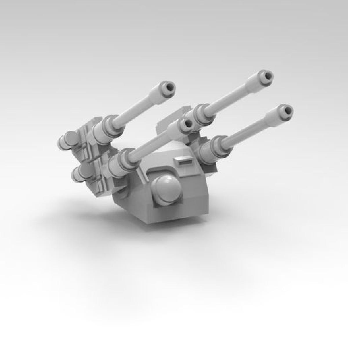 Turrete de defesa aerea Heavy Hydra com radar posicionado.