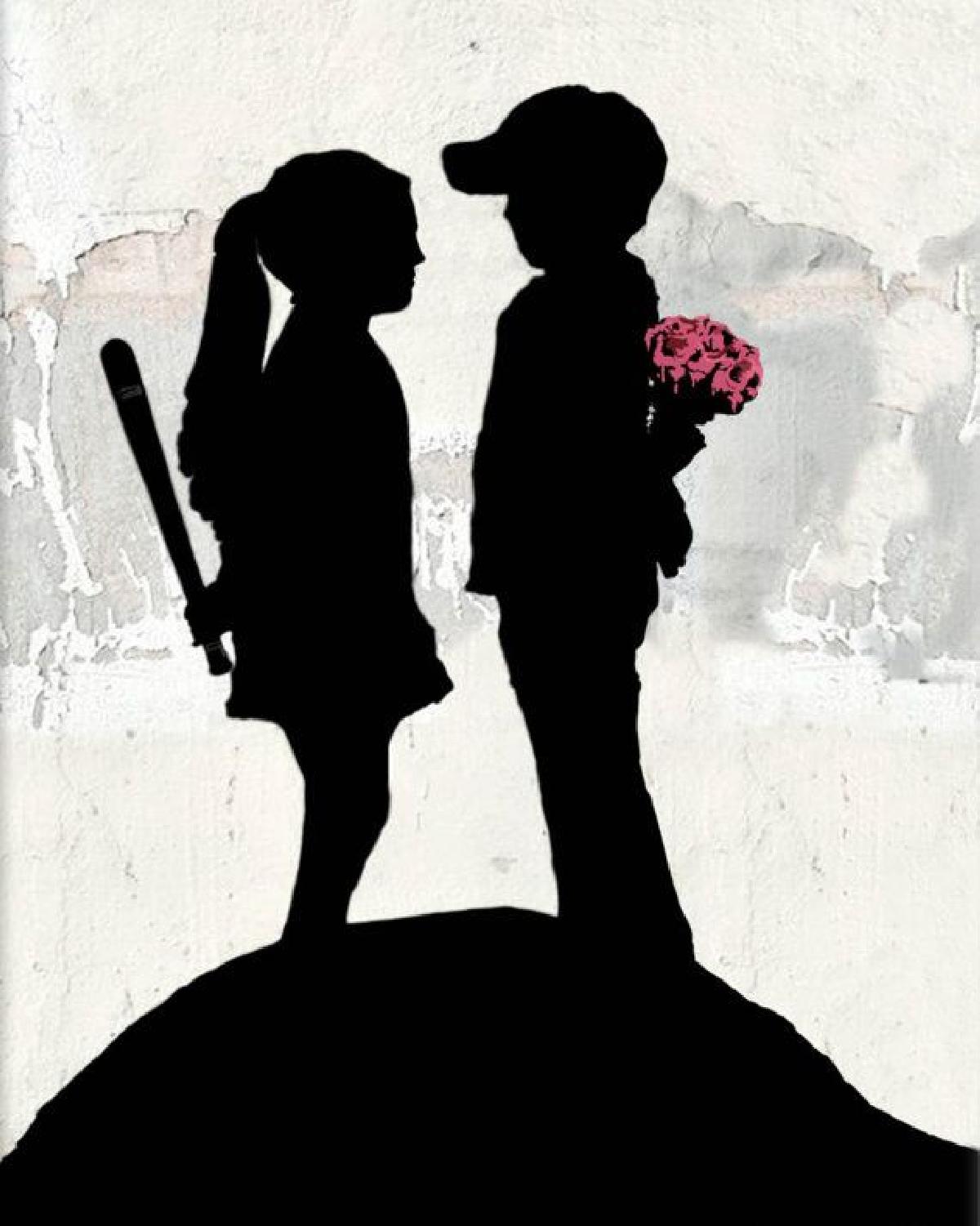 Banksy: porretes e flores