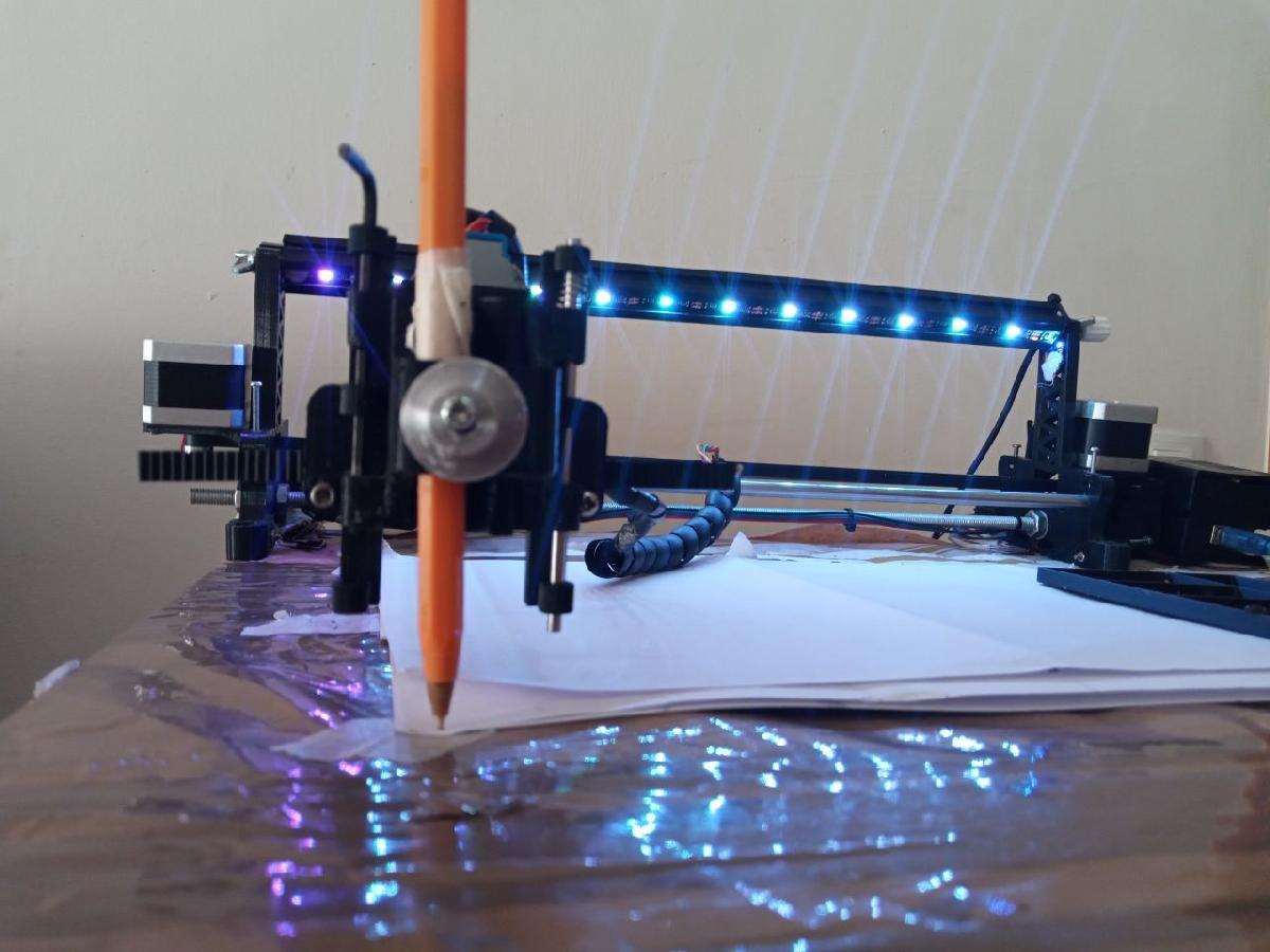 Eixo Y + motor 28BYJ 48 e Cd Rom + LEDs