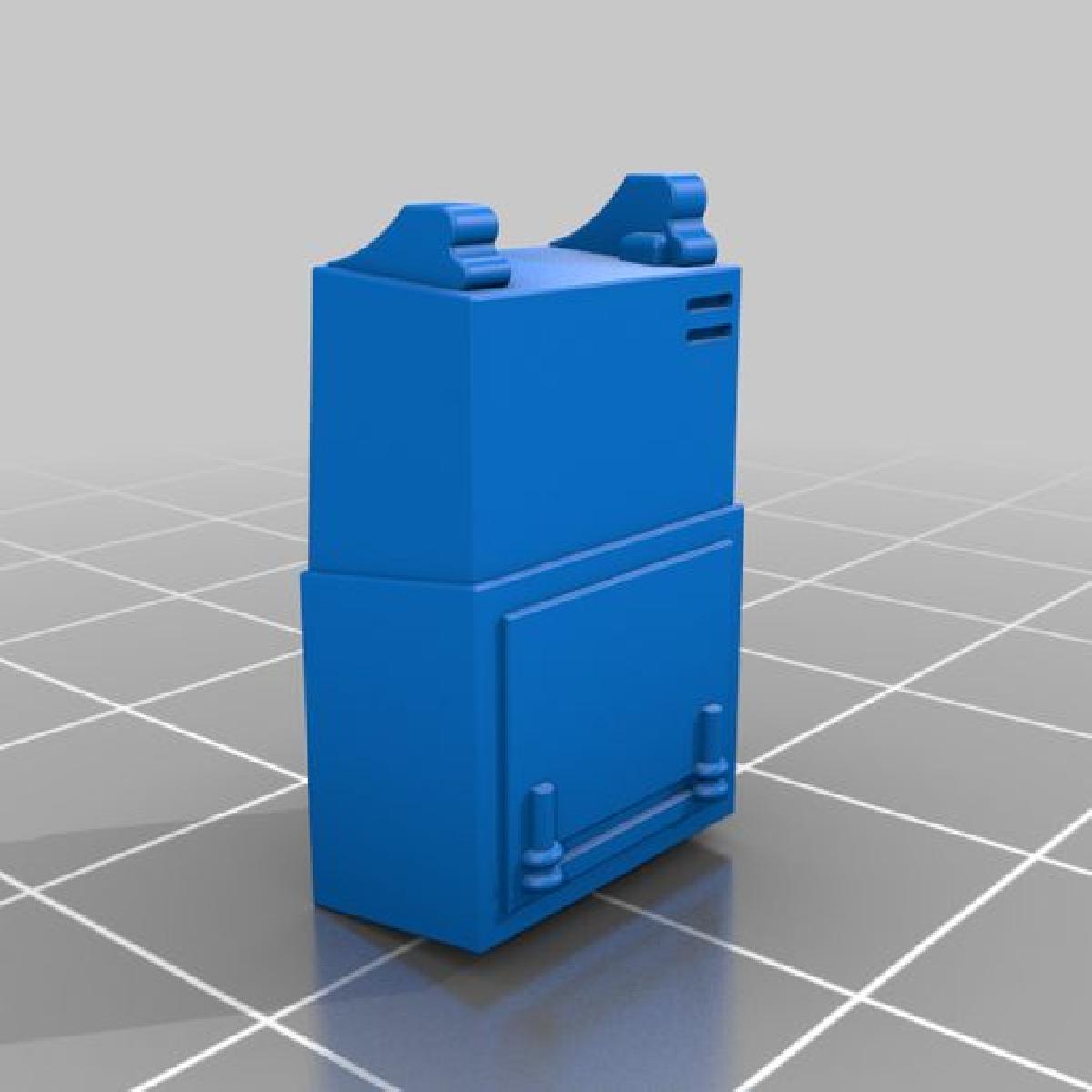 Caixas traseiras do Comandante Clone Bacara de Star Wars para figuras personalizadas e cosplay nas escalas 1:1, 1:6 e 1:12.