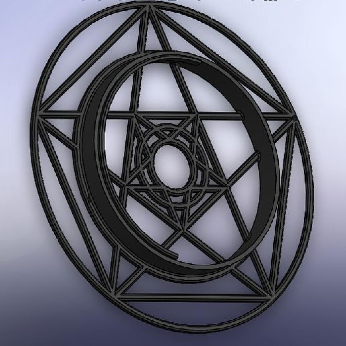 carretel de filamento pentagono