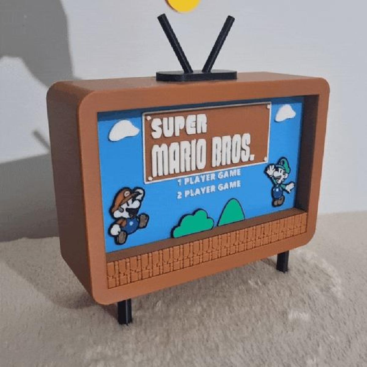 Caixa de Dinheiro do Super Mario Bros / TV Retro