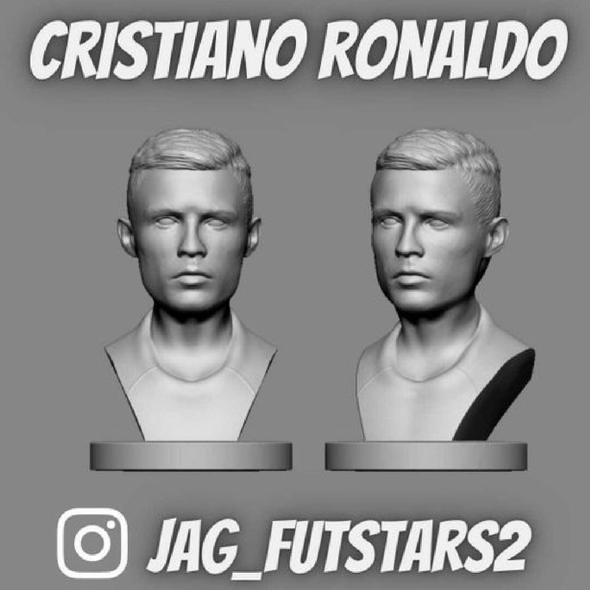 CR7 Cristiano Ronaldo Escultura de Futebol Real Madrid, Manchester United, Juventus, Portugal