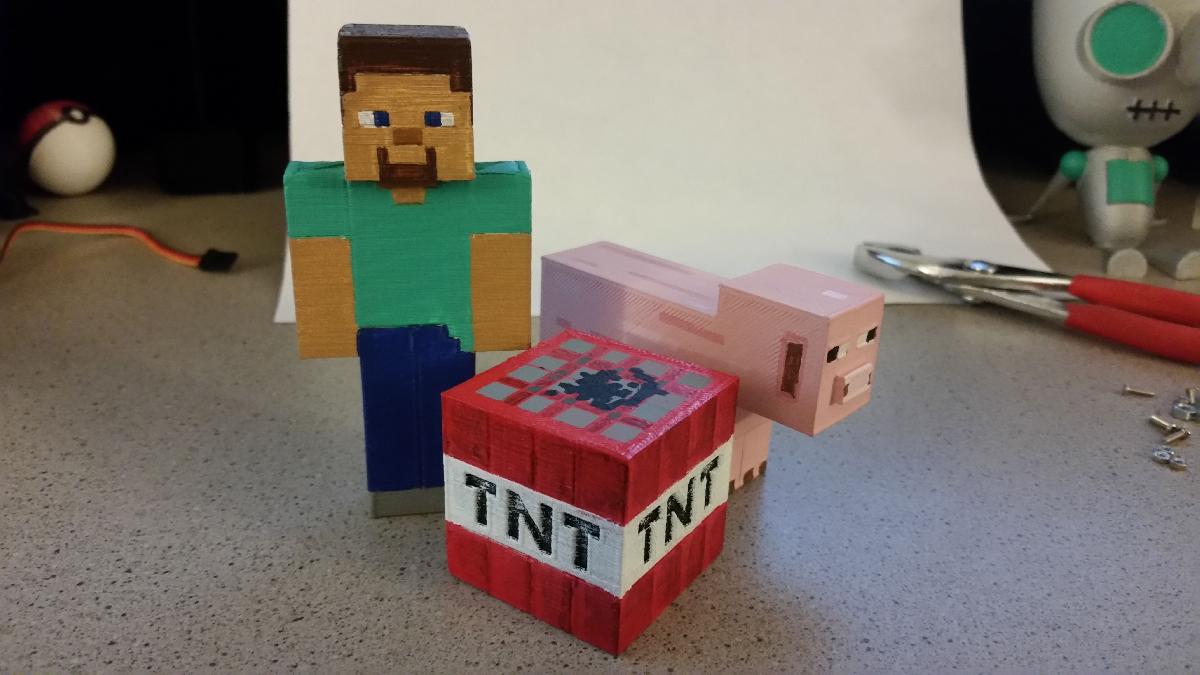 Minecraft   Steve, TNT e Porco