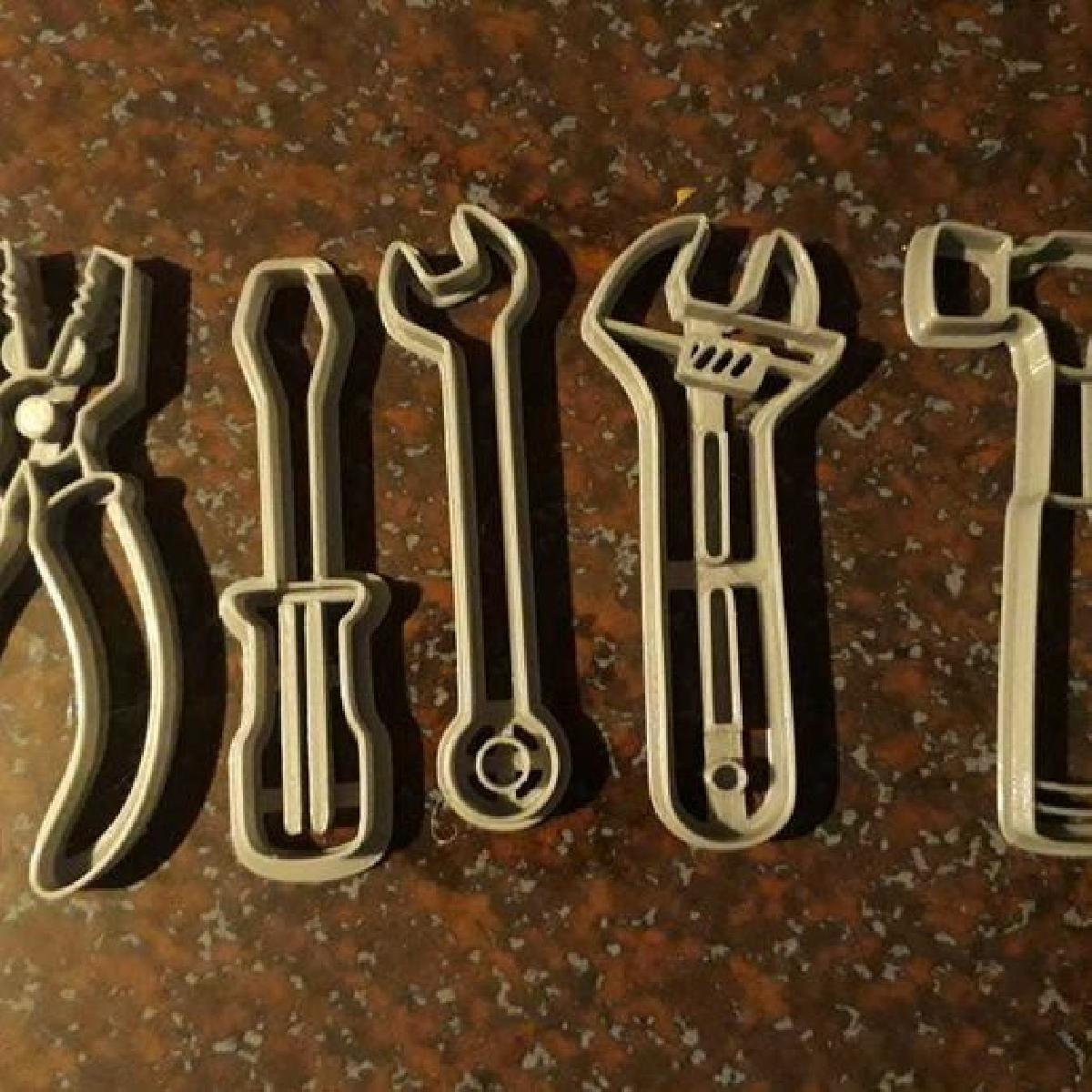 conjunto de 5 cortadores de biscoitos para o dia dos pais ferramentas manuais