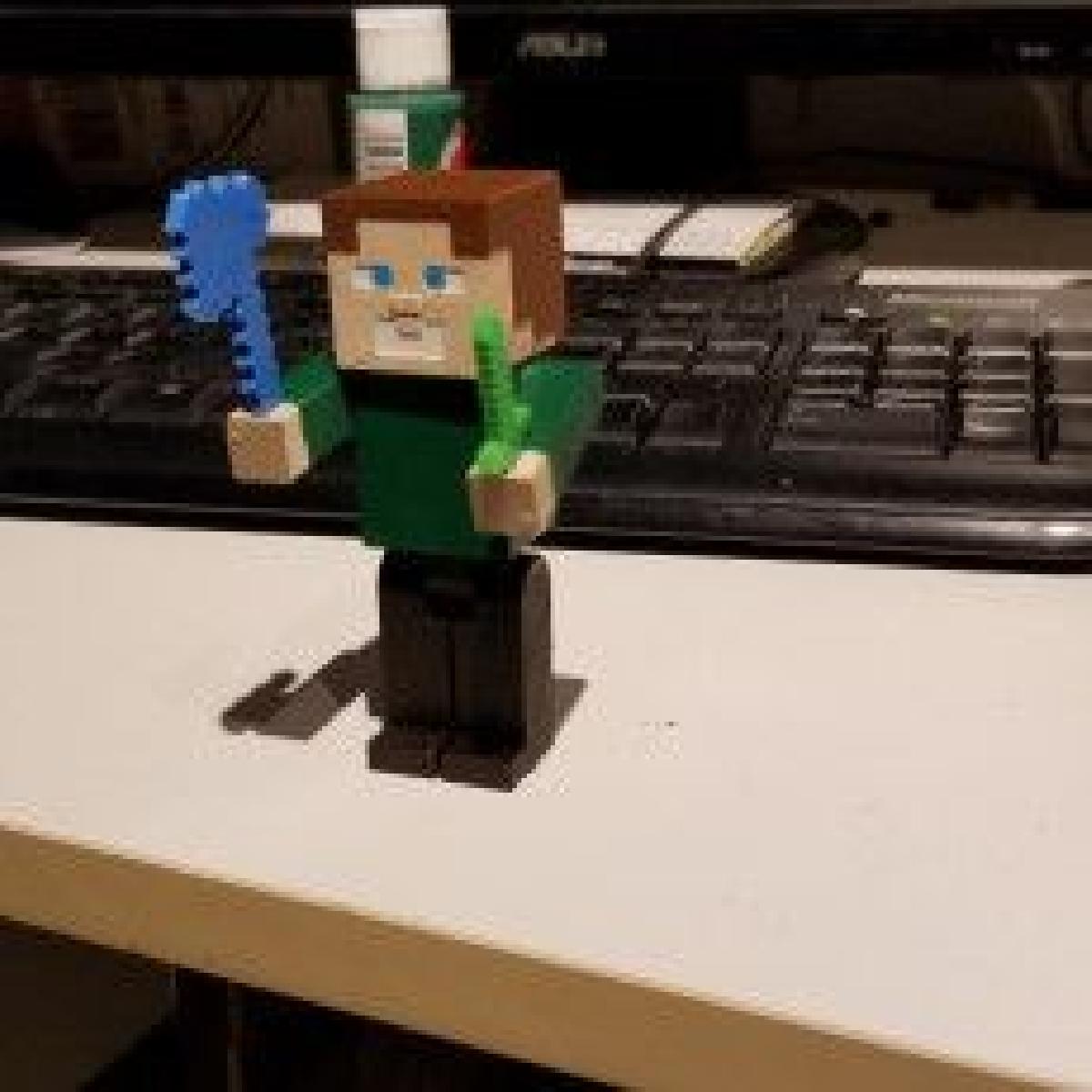 Minecraft Steve com articulacao embutida