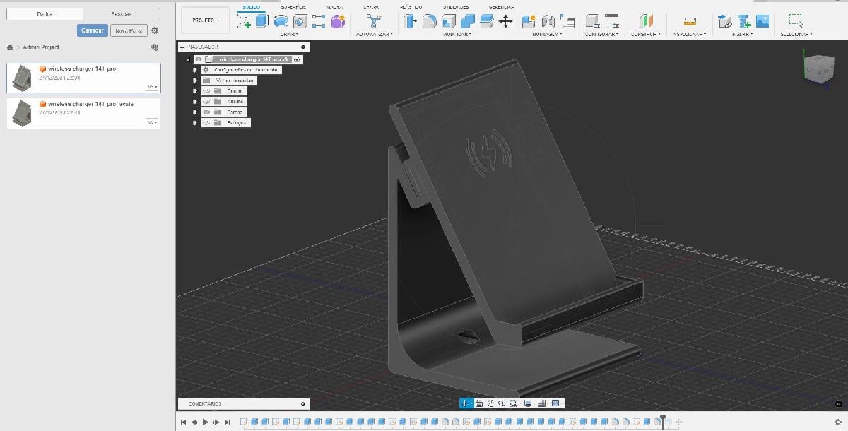 suporte para telefone com carregador sem fio