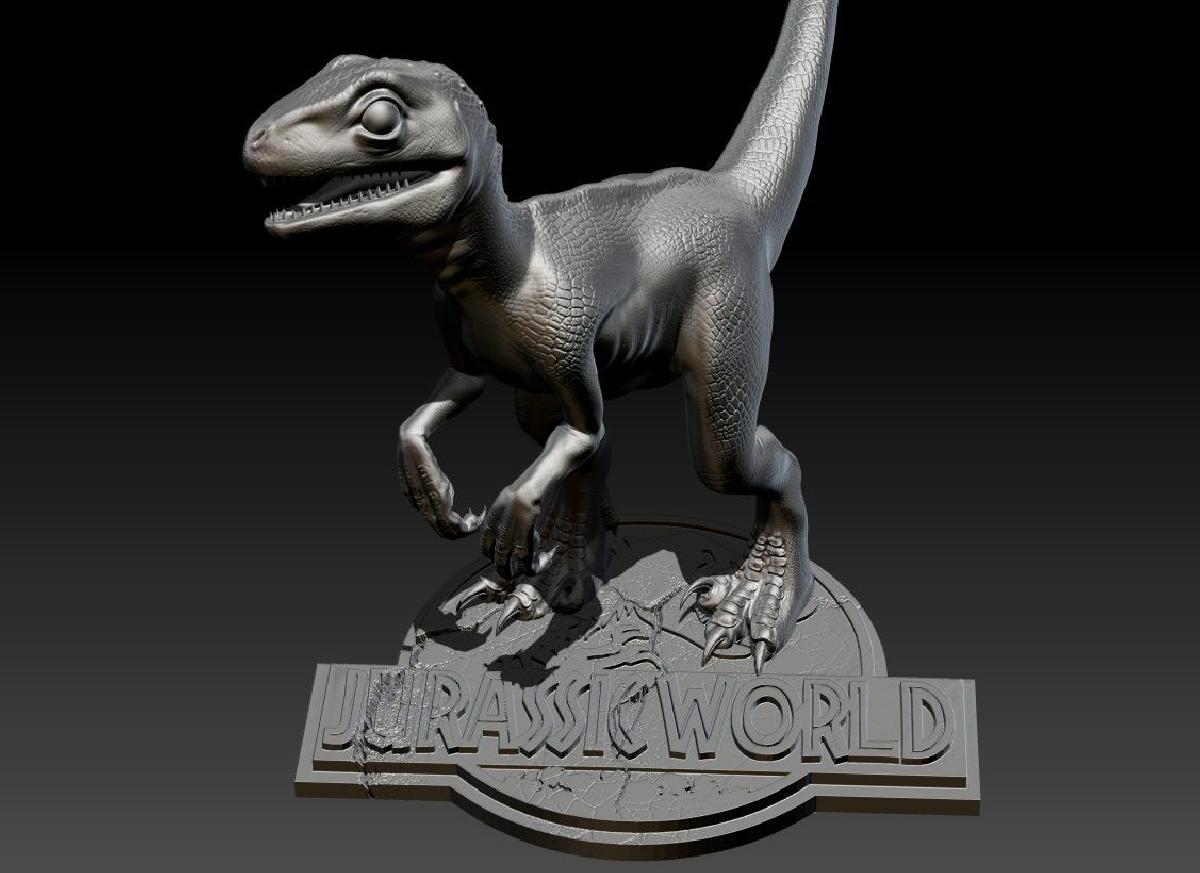 Bebê Velociraptor Azul de Jurassic World
