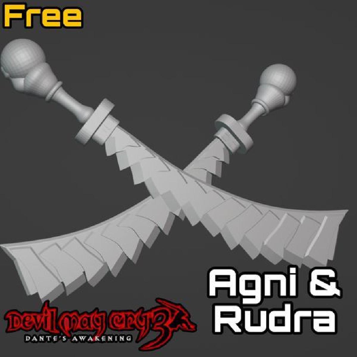 Espadas Gemeas Demonicas Agni e Rudra Devil May Cry 3 (Simplificado)
