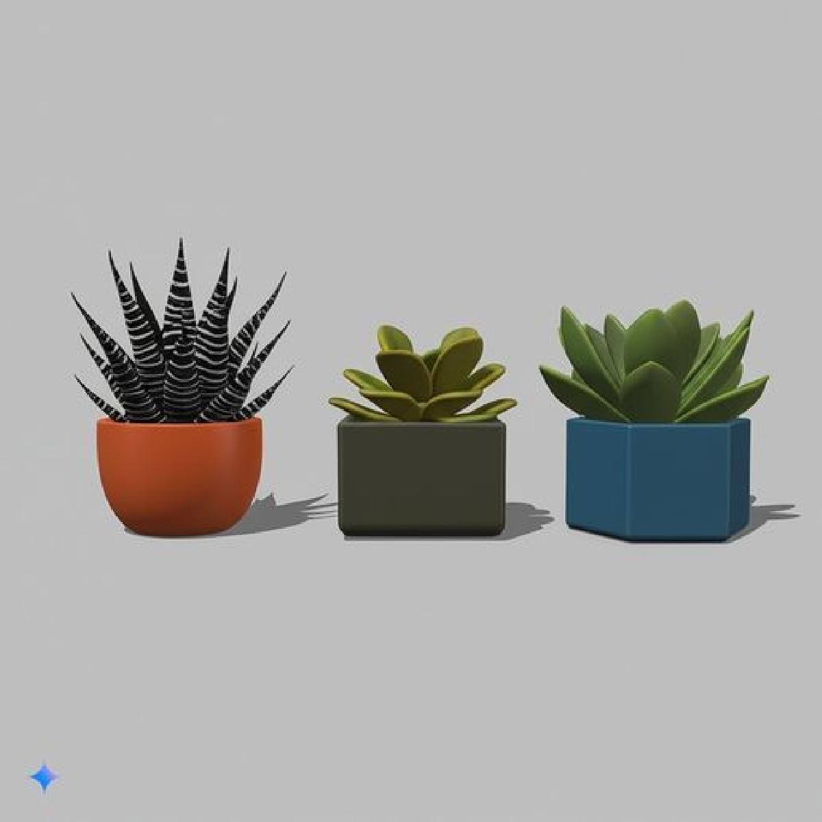 Conjunto de Vasos Geometricos Minimalistas