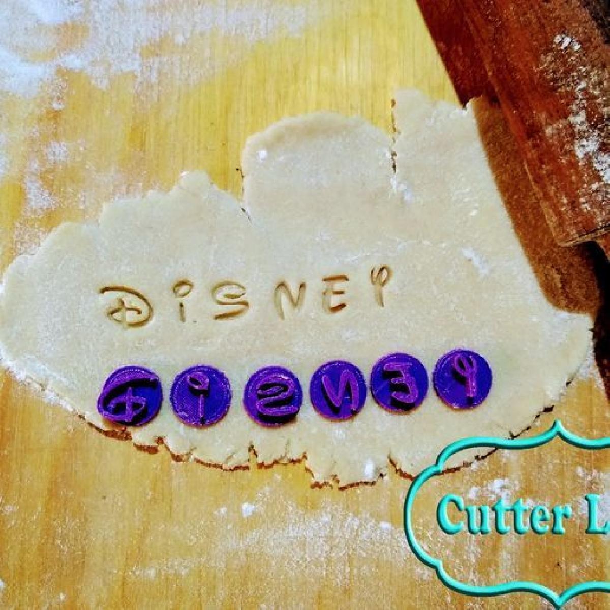 marcador abc biscoito da Disney fondant