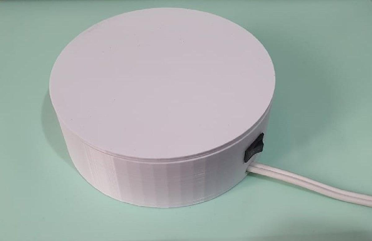 Mostrador com base giratoria