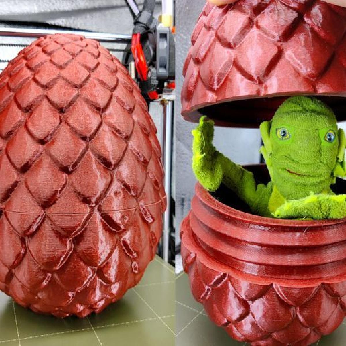 Ovo de Dragao Extra Grande com Fios   (versao escalonada de 300 por cento)