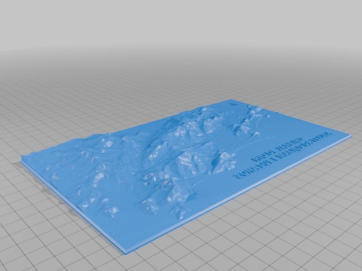 Relief map of Rio de Janeiro (South Zone and Tijuca Massif)