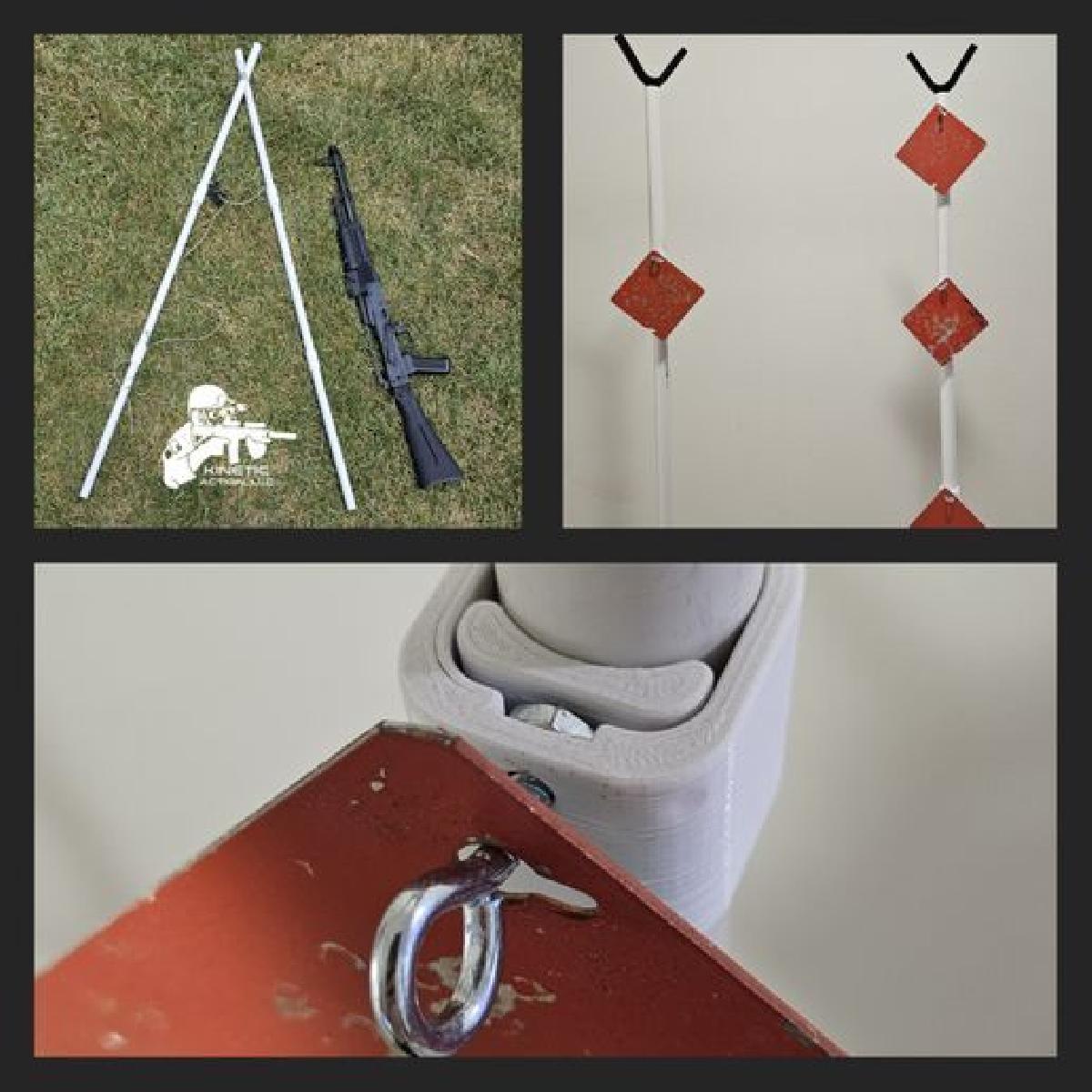 Suporte de alvo de aco para airsoft para PVC de 3/4"