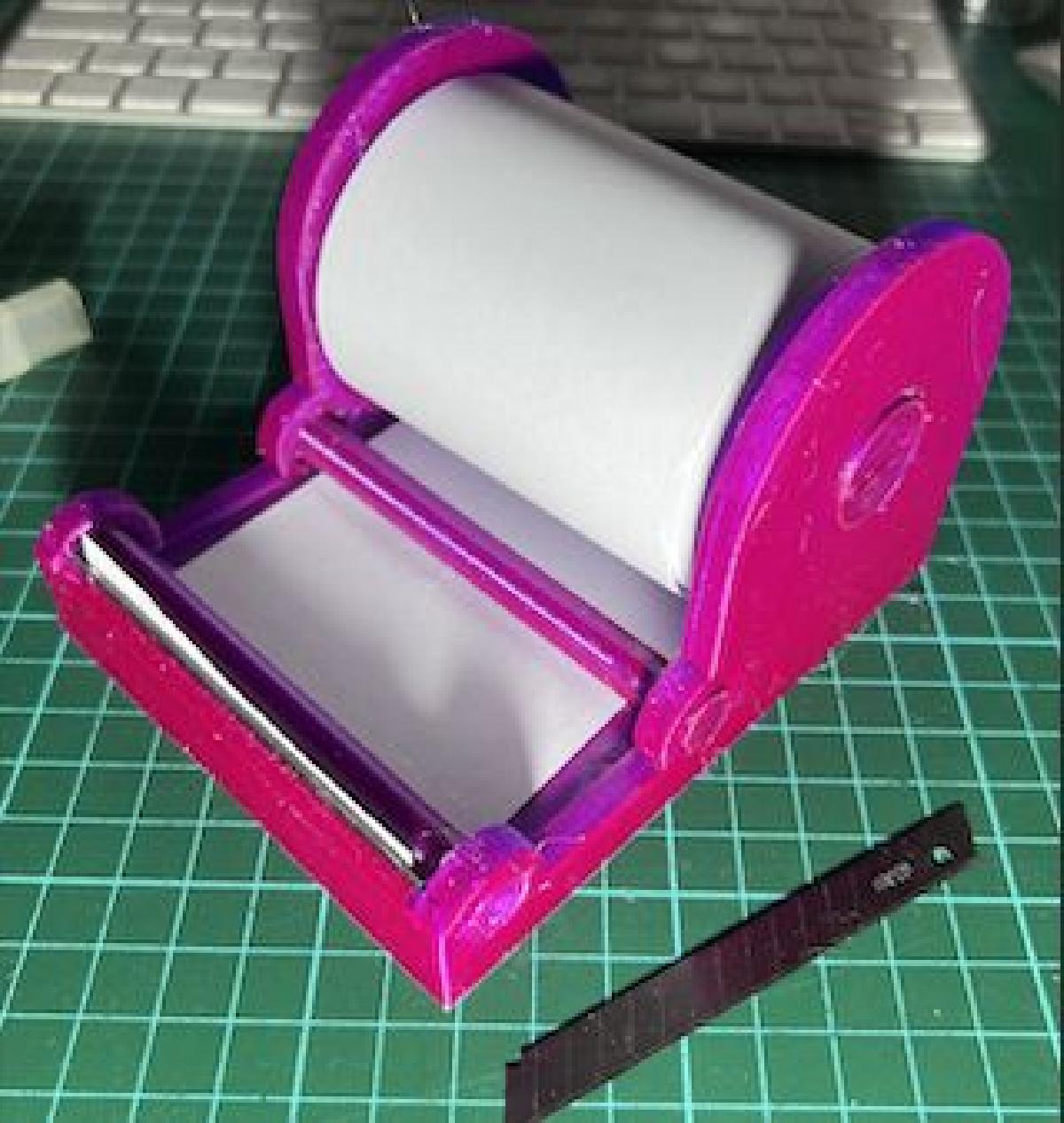 porta e corta rolo de papel padrao. ate 80mm x 60~70 metros..
