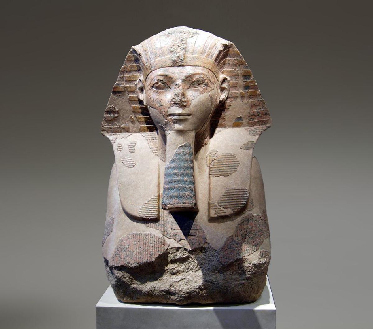 Cabeca e Ombros de uma Esfinge de Hatshepsut