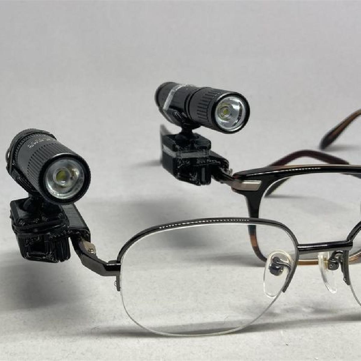 Suporte para Lanterna EDC para Oculos V2 (com Junta Esferica)