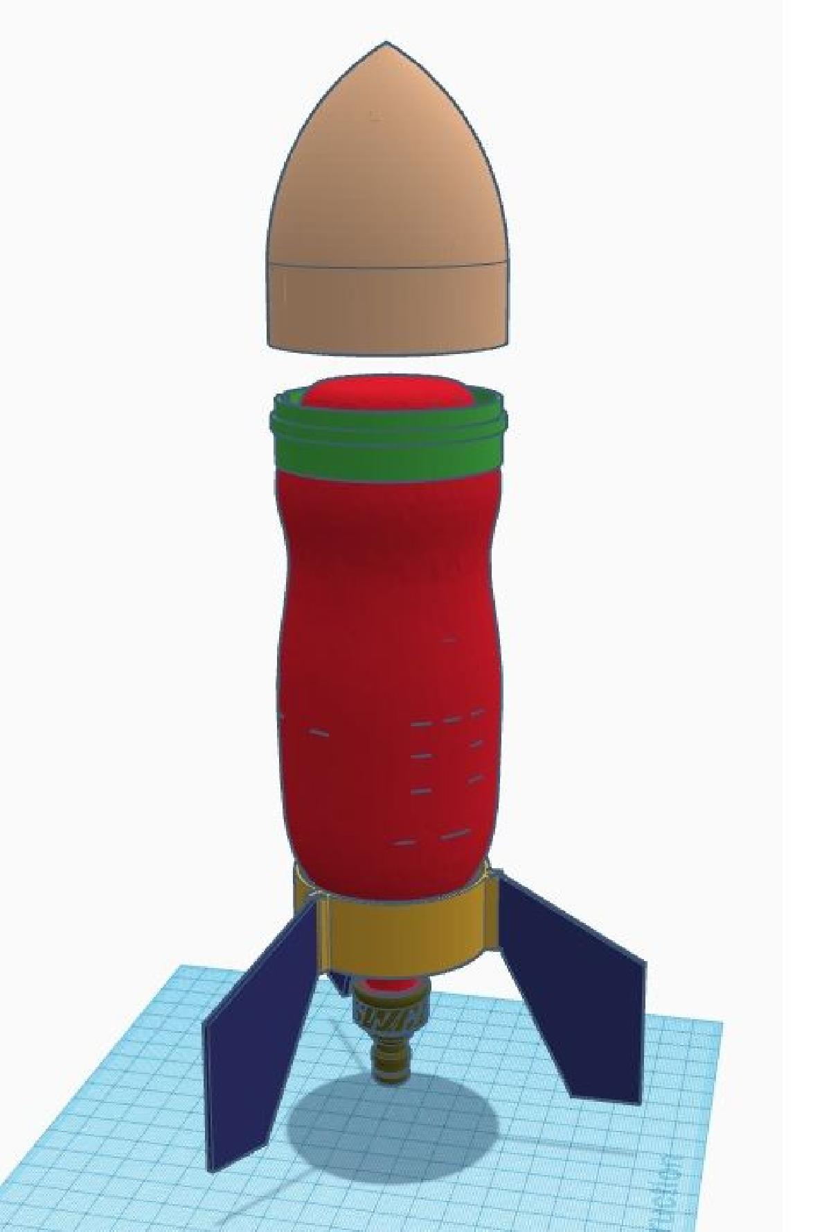 Foguete a Agua + base de lancamento