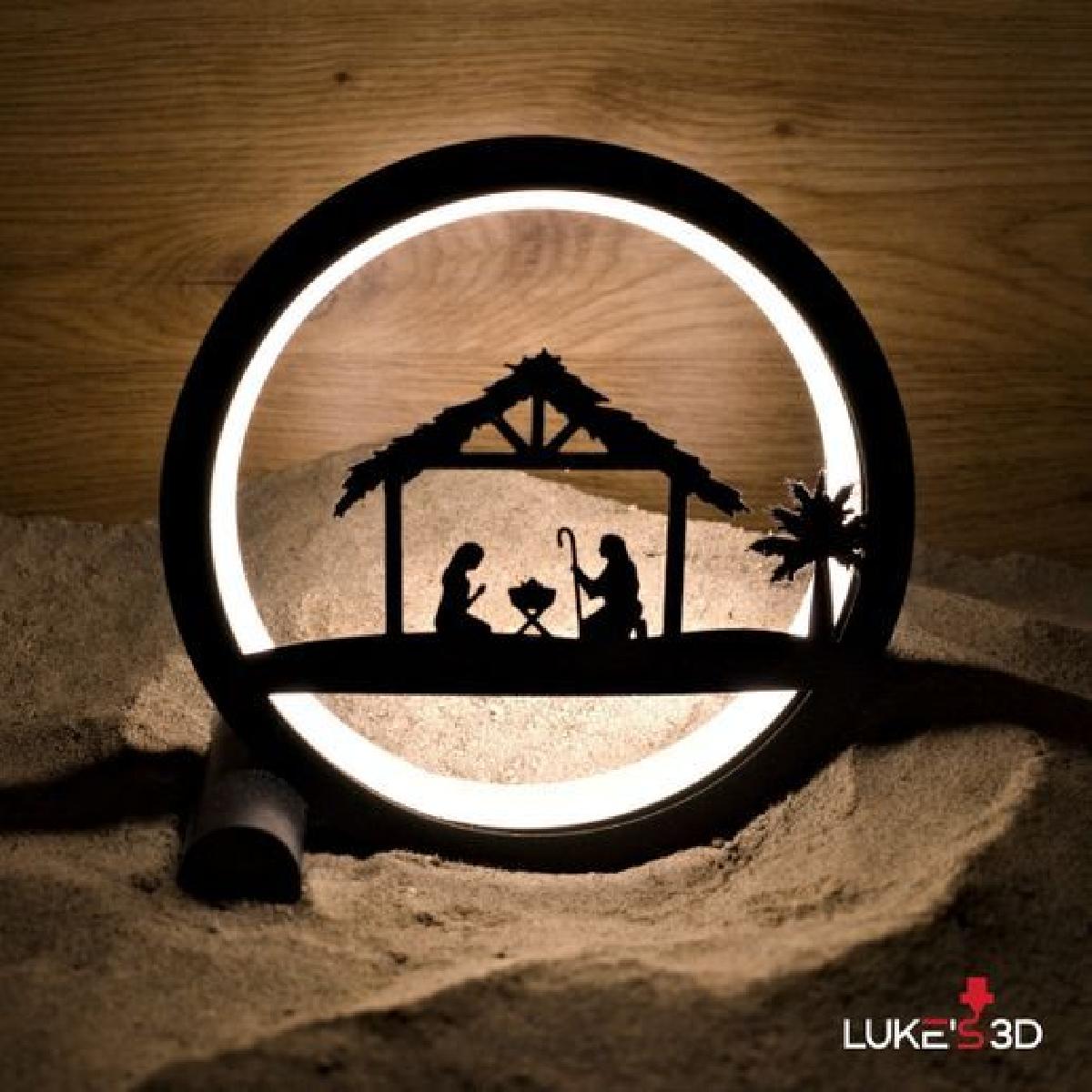 Arte de Luz em Circulo de Natal (Versao Simples)