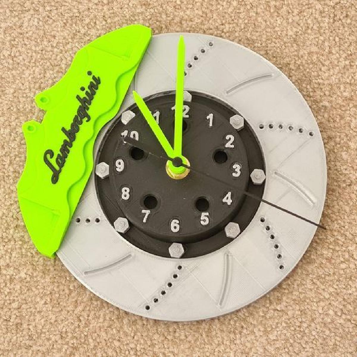 Relogio de Parede com Disco de Freio Lamborghini