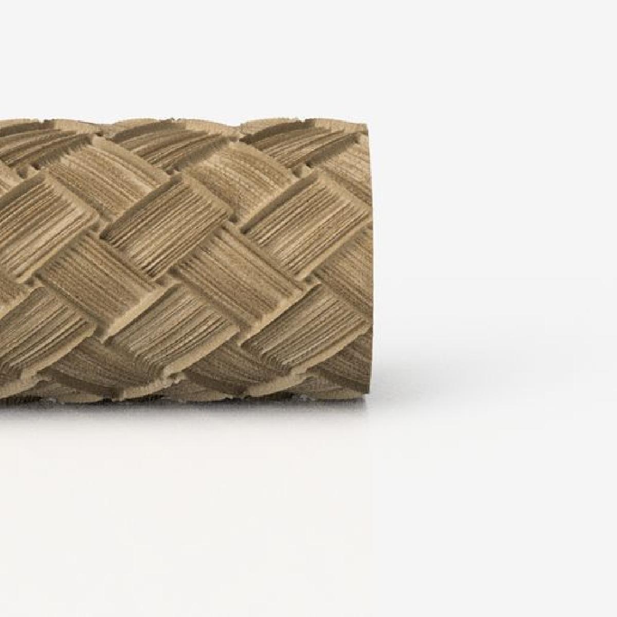 Rolo de Textura de Vime de Madeira para Argila