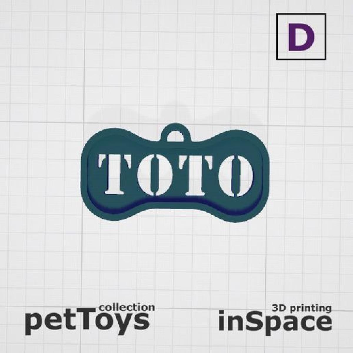 Pet   Animal de estimacao   Dog   Cachorro   Tag   Tag   Toto   Toto   Bone   Osso   Customized   Personalizado  
