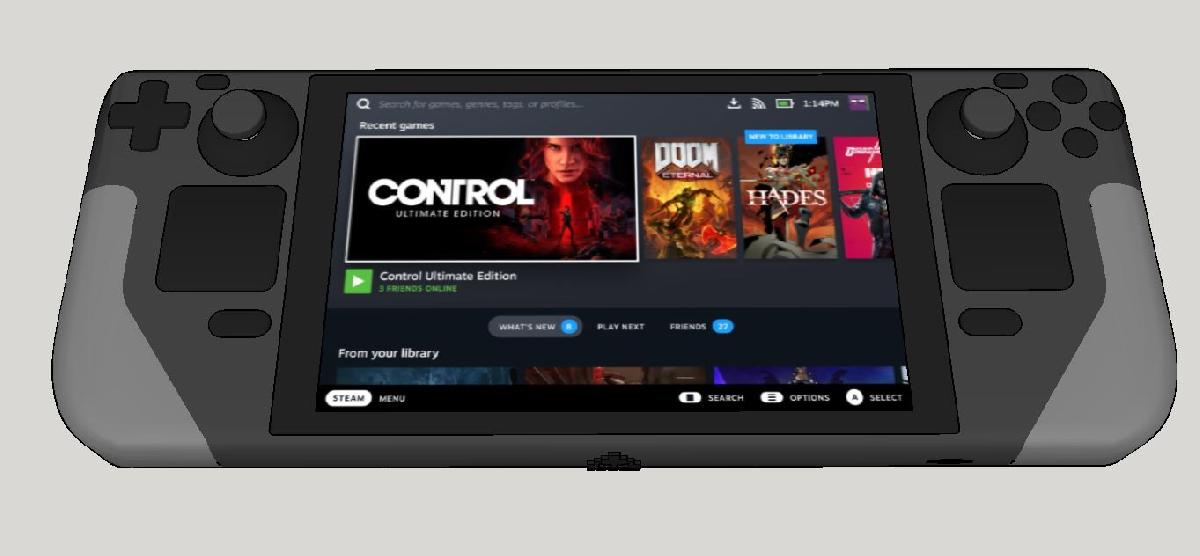 Mockup do DNX Steamdeck