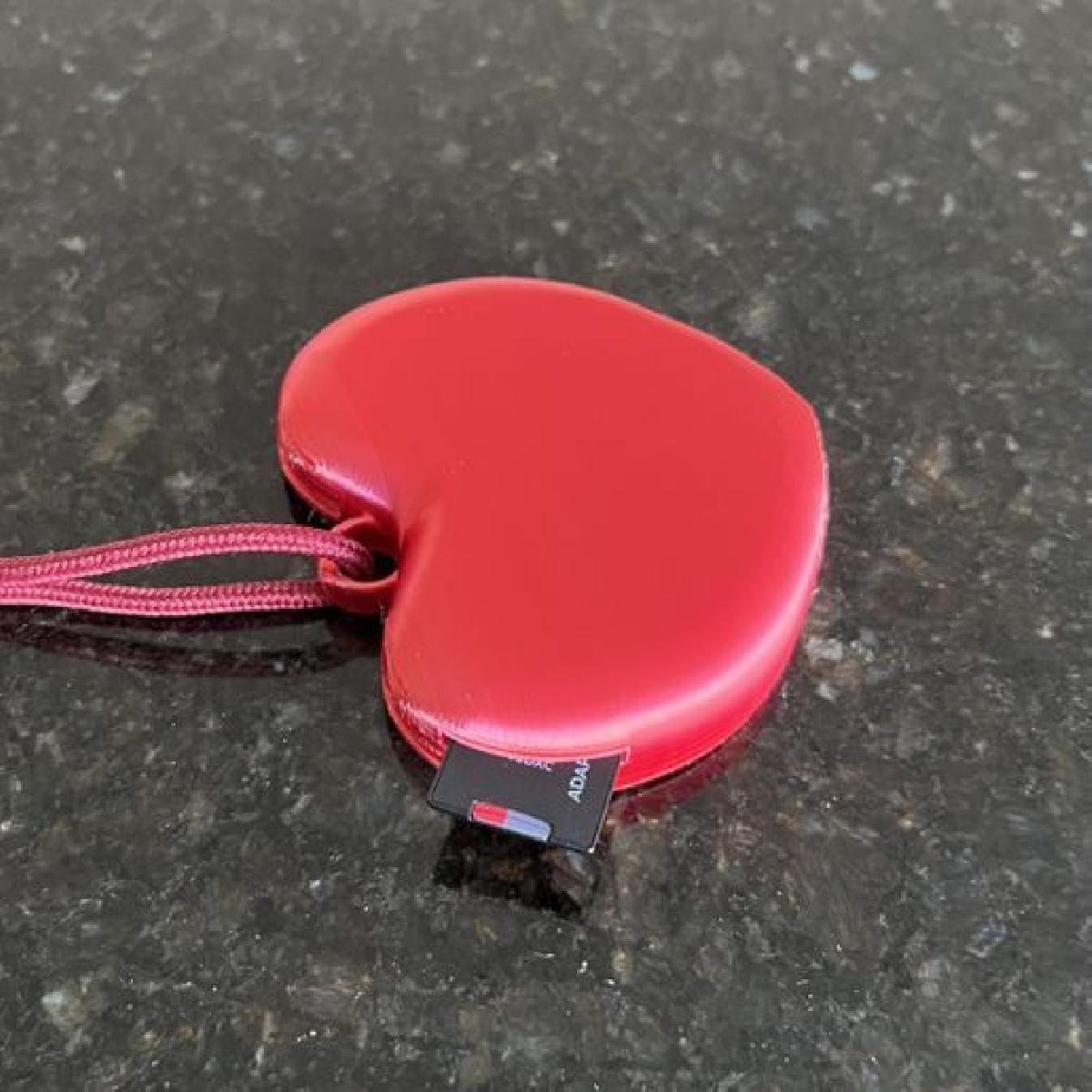 Suporte para cartao SD em forma de coracao