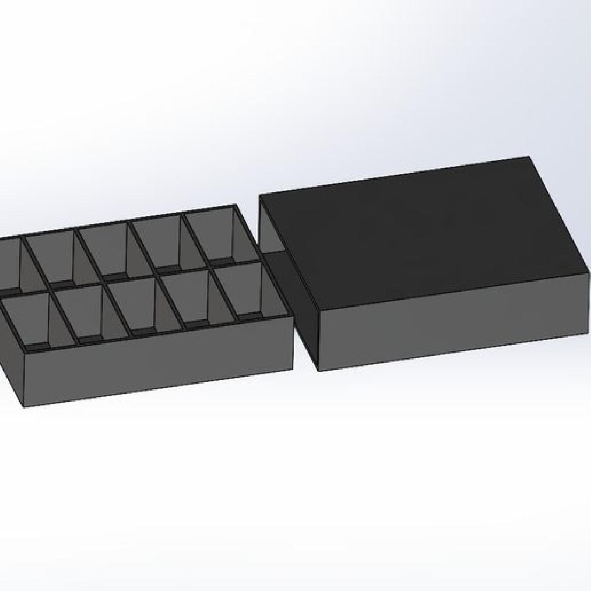 Caixa de Iscas de Pesca   8,75 x 6,5 x 2 pol.