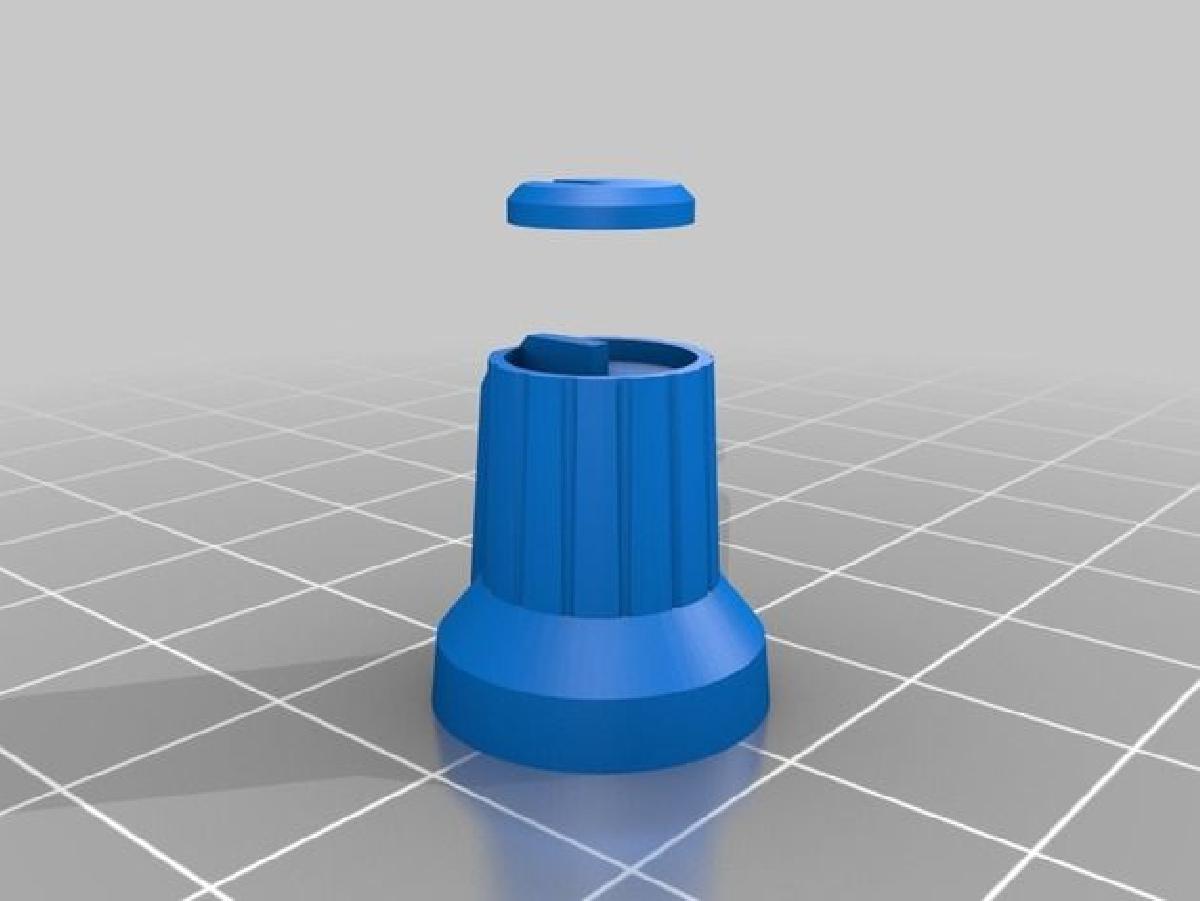 Botoes giratorios para controle de volume para potenciometro com eixo estriado de 6 mm, altura de 15,8 mm.