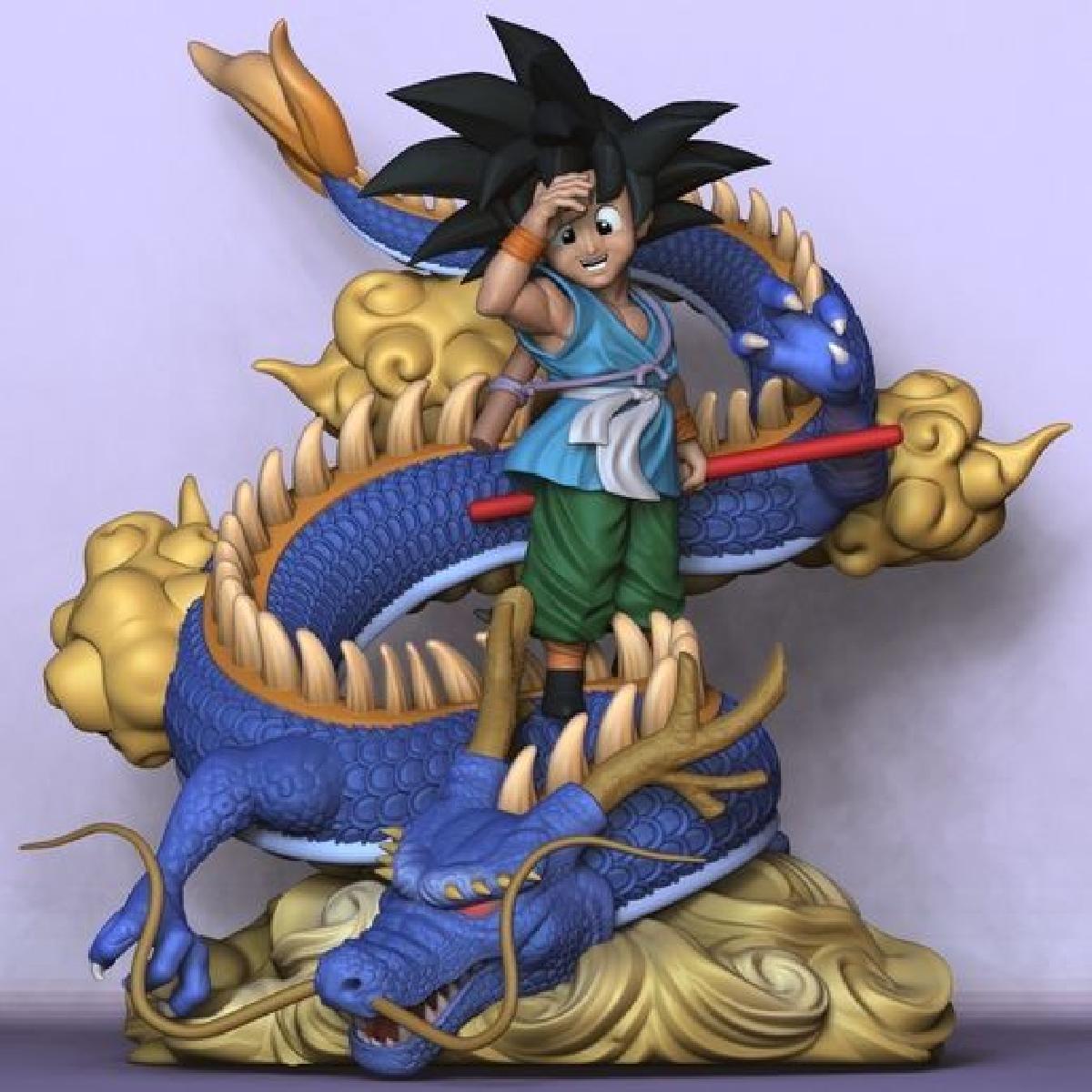 ARQUIVO GRATIS QUANDO EU ALCANCAR 500 SEGUIDORES DRAGON BALL Z KID SON GOKU E SHENRON AZUL