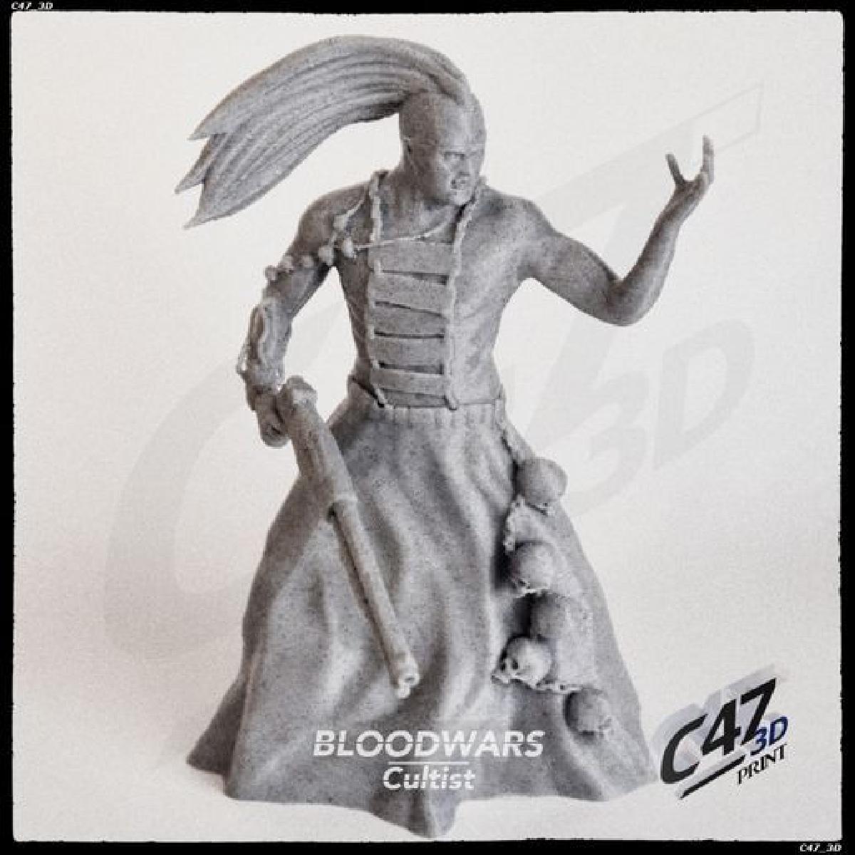 Estatueta Masculina de Cultista de Guerras de Sangue