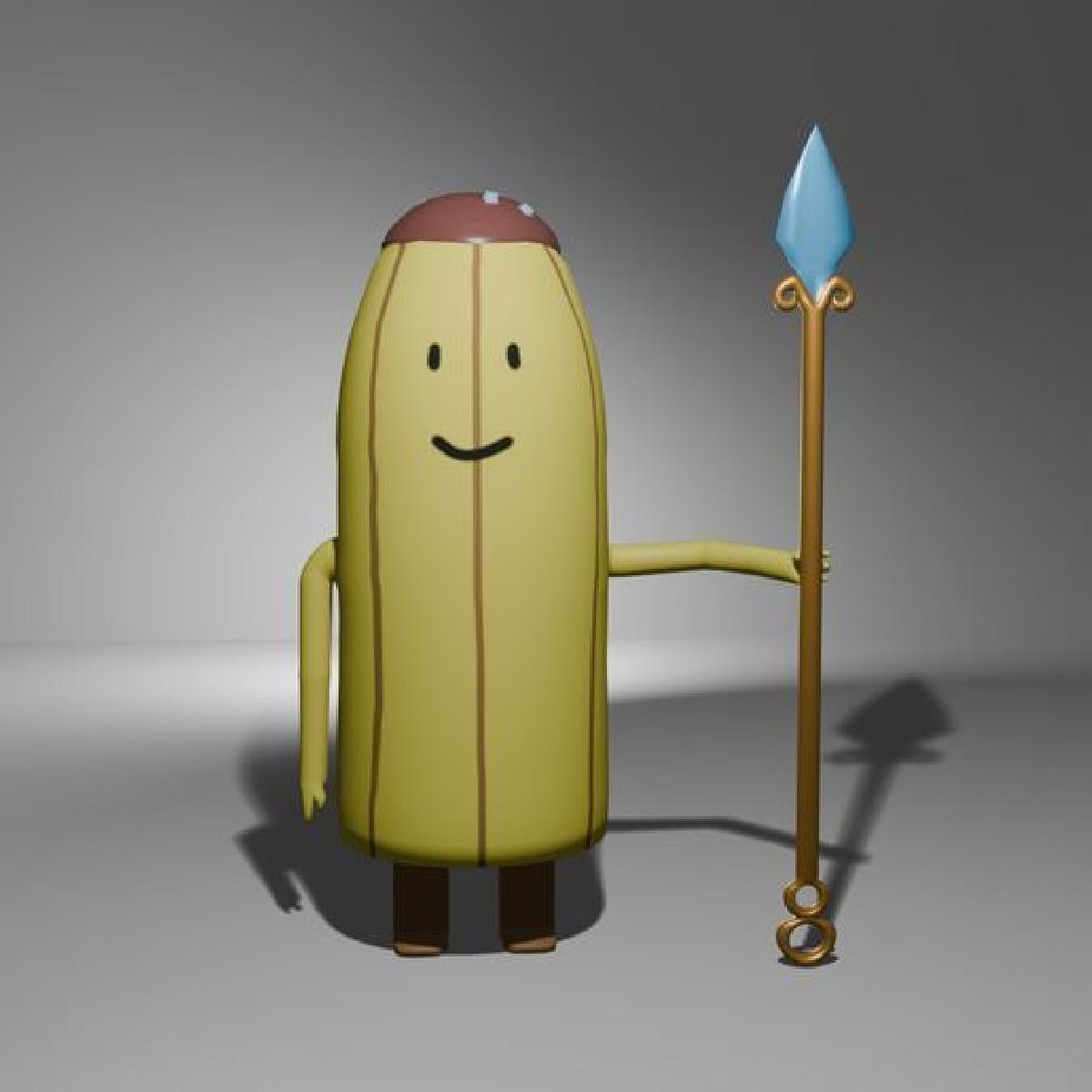Modelo 3D do Guarda Banana Hora de Aventura
