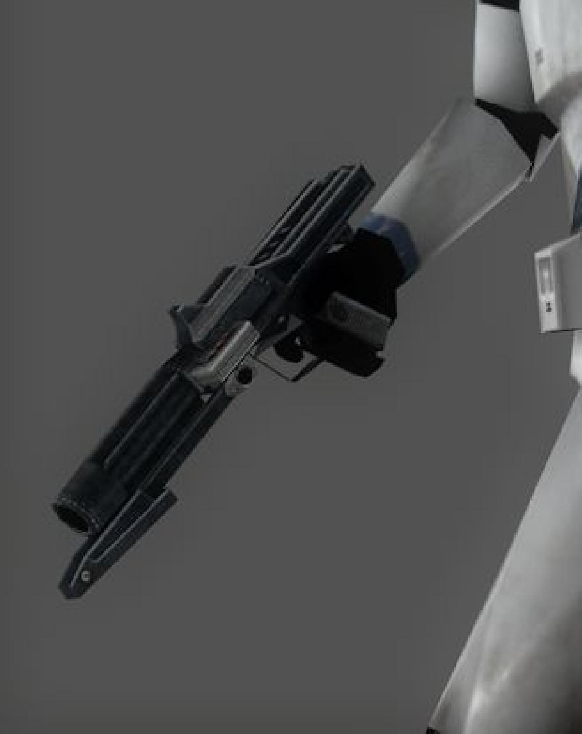Pistola DC15 blaster de clone da versao 2005 de Star Wars Battlefront II