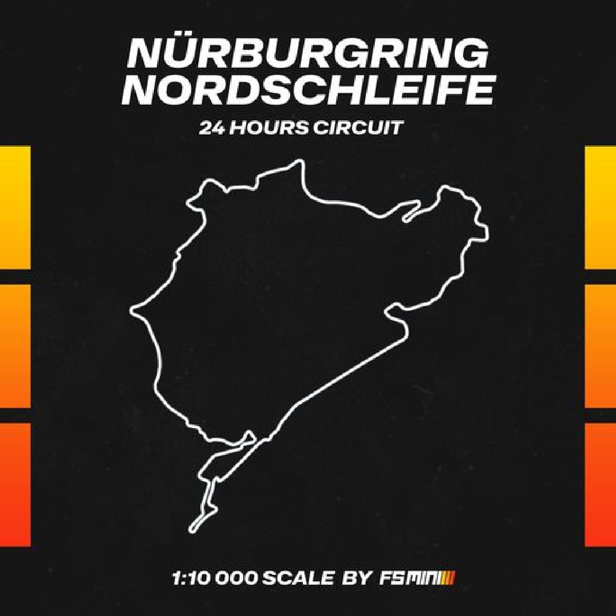 Layout do circuito Nürburgring Nordschleife 24h | Escala 1:10 000