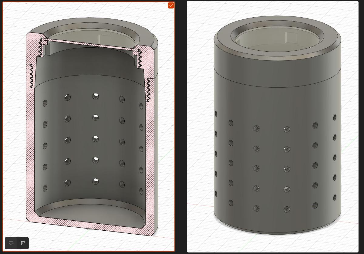 Recipiente de Silica Gel (D30mm)