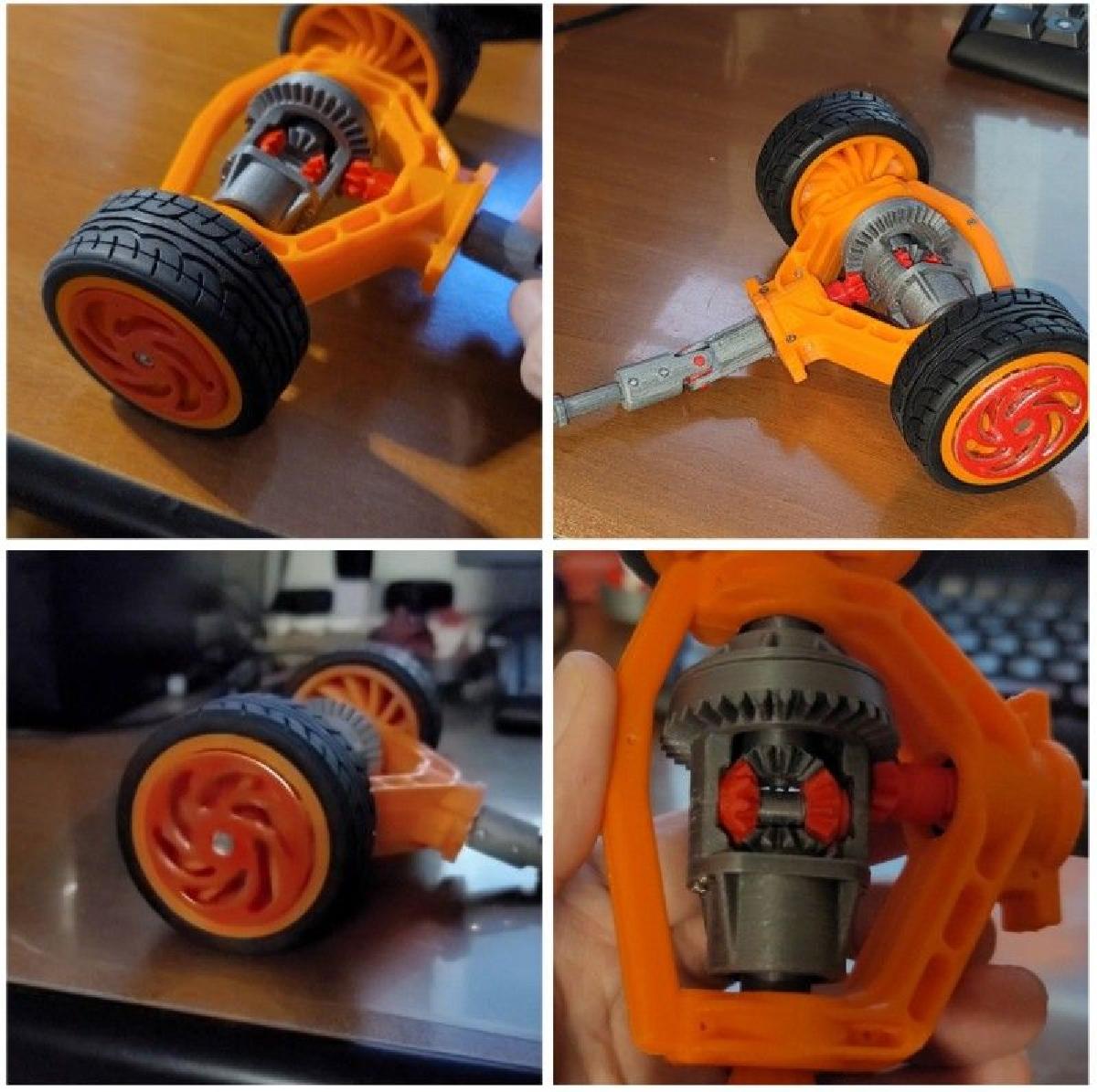 Principio de funcionamento de rodas diferenciais e rodas com girador.