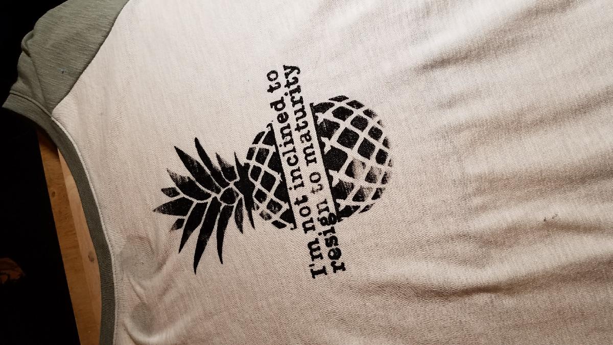 Estencil para Serigrafia: Design de Abacaxi Psicodelico