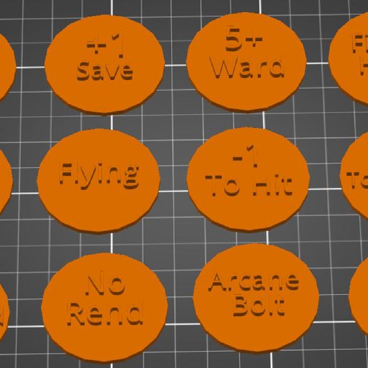 Tokens para Age of Sigmar, Warhammer, AOS, Tabletop