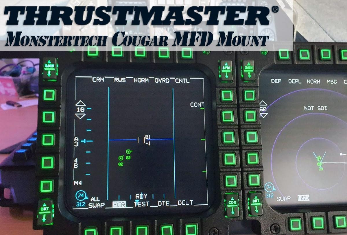 Suporte de Mesa e Tela MFD Cougar da Thrustmaster
