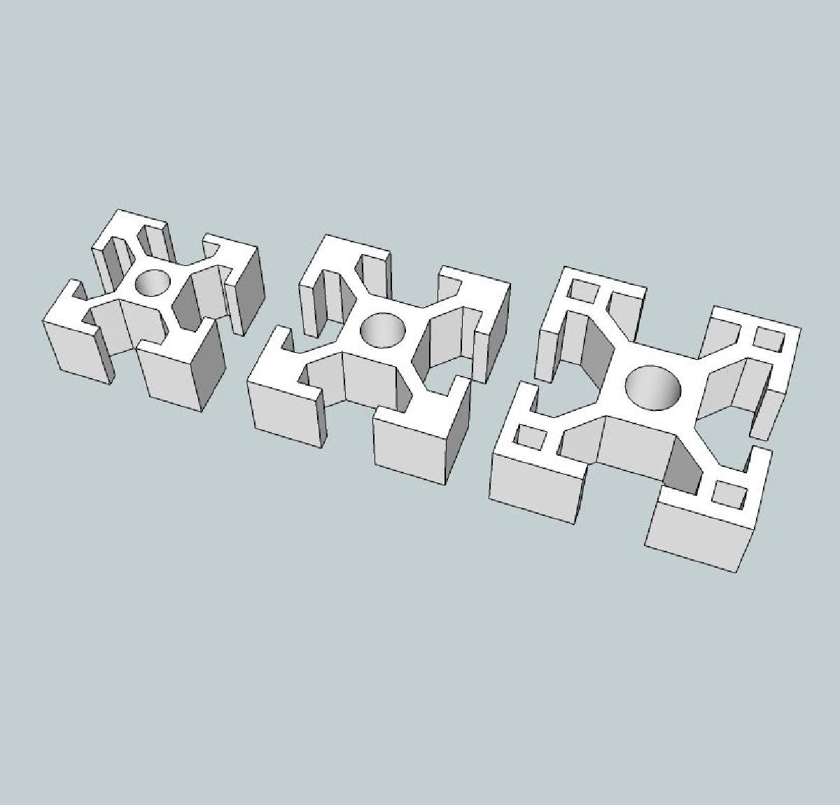 Perfis de extrusao em T slot