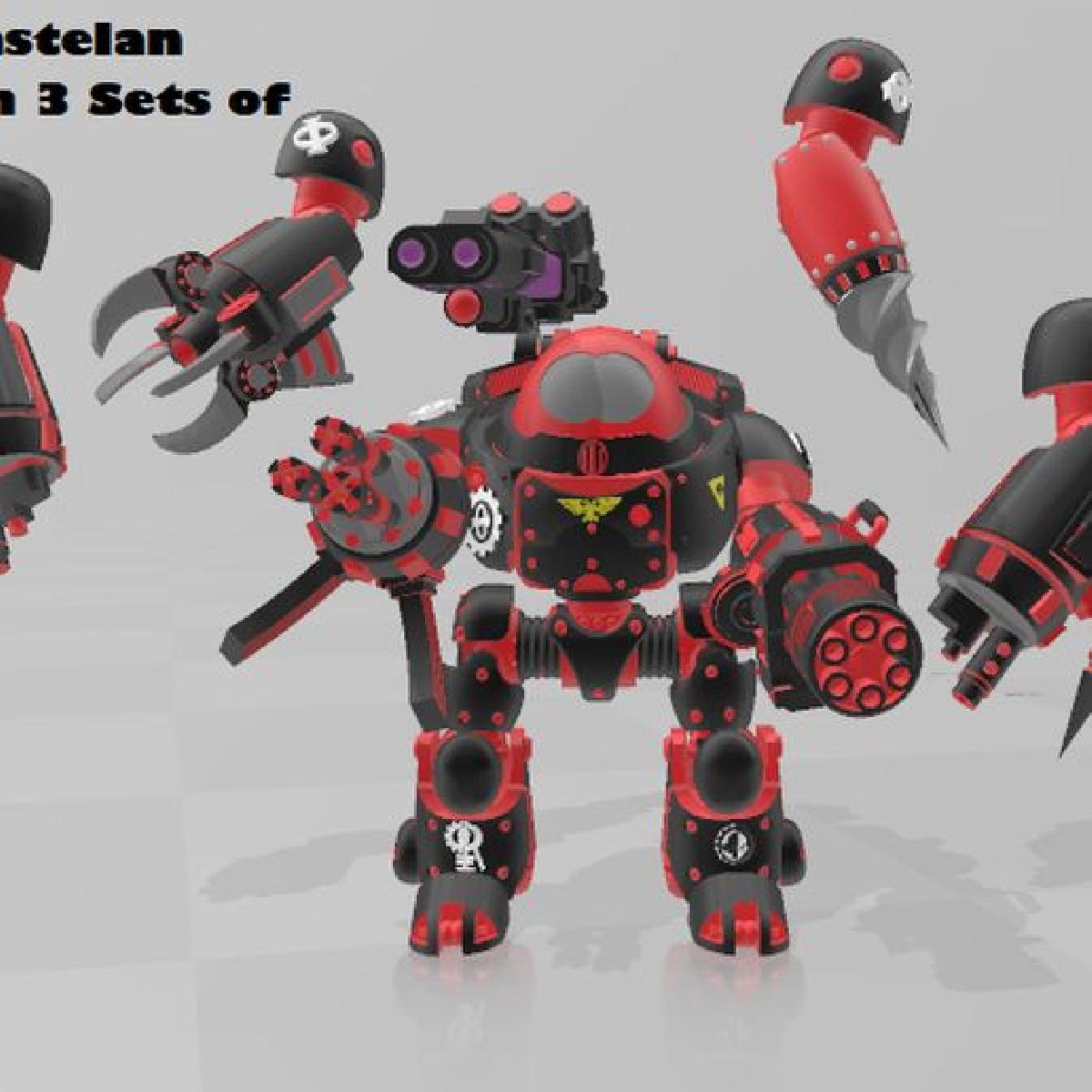 Novo Robo Kastelan Personalizado de 10 polegadas (Ryza) com Armas de Braco Extras