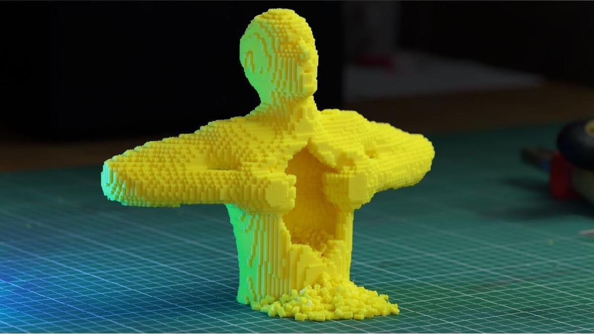 Escultura de Lego impressa em 3D